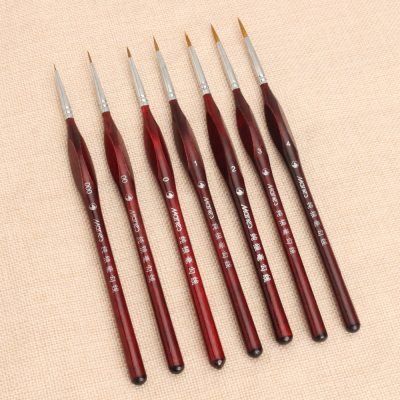 brown triangular brushes package