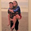 happy couple in the beach customized painting