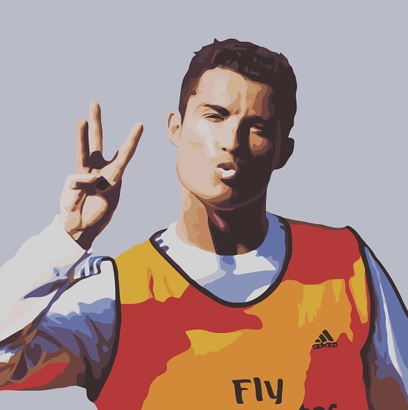 Funny Cristiano Ronaldo - Sport Paint By Numbers - Numeral Paints