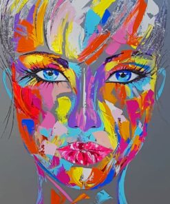 Colorful Face paint by numbers