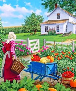Farmer Woman Paint by numbers