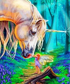 Fairy And Unicorn Paint by numbers