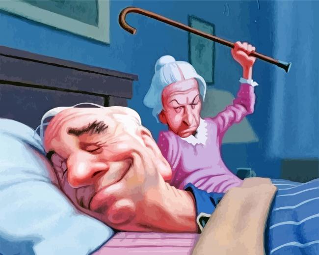 Funny Old Couple - Paint By Number - Numeral Paints