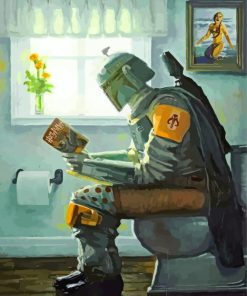 Boba Fett In Toilette Paint by numbers