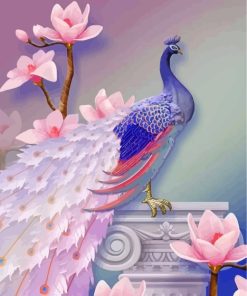 soft-purple-peacock-paint-by-numbers