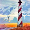Cape Hatteras Light Sunset Paint by numbers