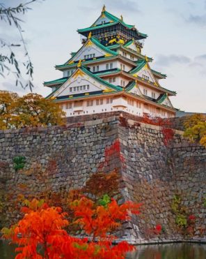 Japan-Castle-Osaka-paint-by-numbers