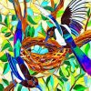Msaic Magpie Birds Paint by numbers