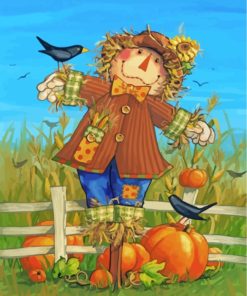 Scarecrow In Farm Paint by numbers