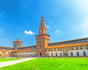 Sforzesco-Castle-milan-paint-by-number