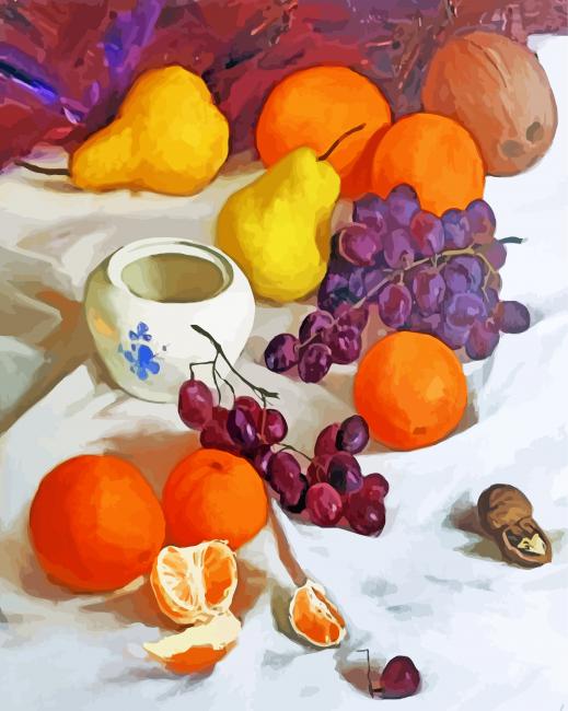 Still Life Fruits Paint by numbers