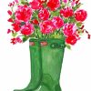 green-boots-and -flowers-paint-by-number