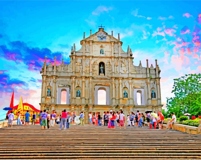 macao-Ruins-of-St-paint-by-numbers
