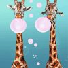 Giraffes Bubble paint by number