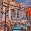 Trevi Fountain paint by numbers