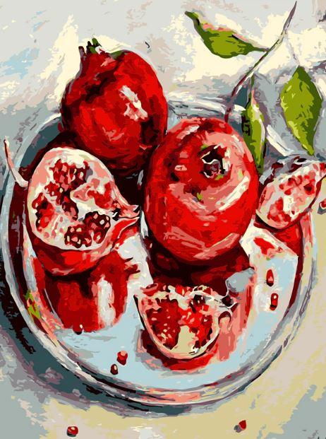 Pomegranate Fruit paint by numbers