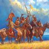 Red Indians Western Art paint by numbers