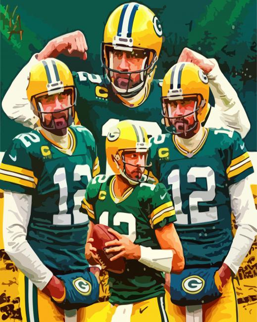Green Bay Packers Aaron Rodgers paint by numbers