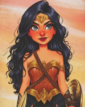 Wonder Woman Animation paint by numbers