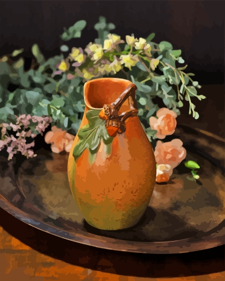 Aesthetic Brown Vase Paint By Numbers