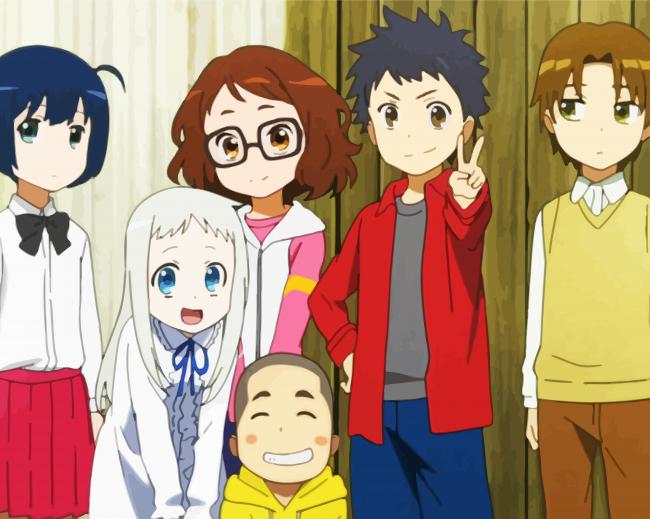 Anohana Anime Gathering Friends Painting By Numbers