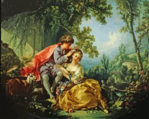 Antique Couple In Forest Paint By Numbers