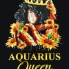 Aquarius Queen With Golden Crown For Painting By Numbers