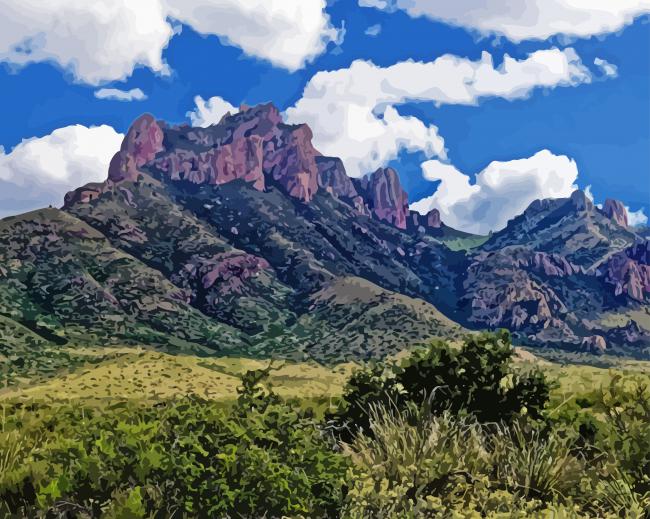 Big Bend National Park Chisos Mountain Paint By Numbers