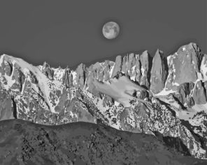 Black And White Mt Whitney Paint By Numbers