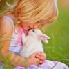 Girl Hugging Rabbit Paint By Numbers