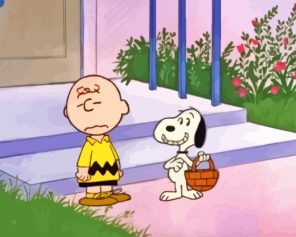 Charlie Brown with Snoppy Puppy Painting By Numbers