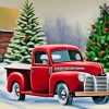 Snow Christmas Ford Truck Paint By Numbers