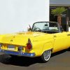 Vintage Yellow Convertible Thunderbird Car By Painting With Numbers