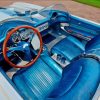 Blue Chevrolet Corvette Car Interior By Painting By Numbers