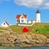 Maine Nubble Lighthouse York Paint By Numbers