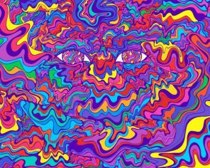 Psychedelic Colorful Eyes And Waves Fantastic Art Paint By Numbers