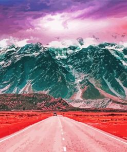 Aesthetic Road Mountains Paint By Numbers