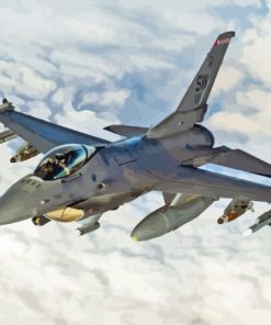 F 16 Fighting Falcon Aircraft Paint By Numbers