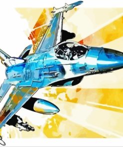 F 16 Fighting Falcon Pop Art Paint By Numbers
