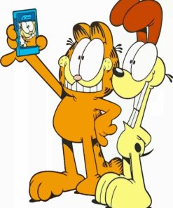 Garfield The Cat And Odie Selfie Paint By Numbers