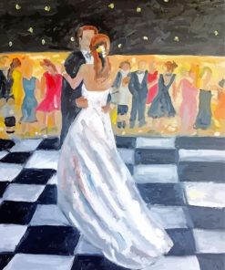 Groom and Bride Wedding Dance Art Paint By Numbers
