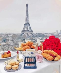 Morning Breakfast in Paris City Paint By Numbers
