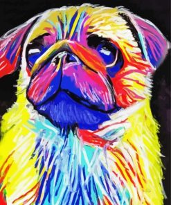 Rainbow Pug Paint By Numbers