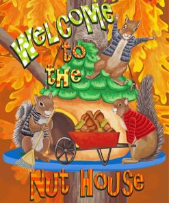 Welcome Fall Nuthouse Paint By Numbers