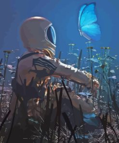 Astronaut With Butterfly Paint By Numbers