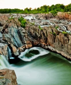 Great Falls National Park Paint By Numbers